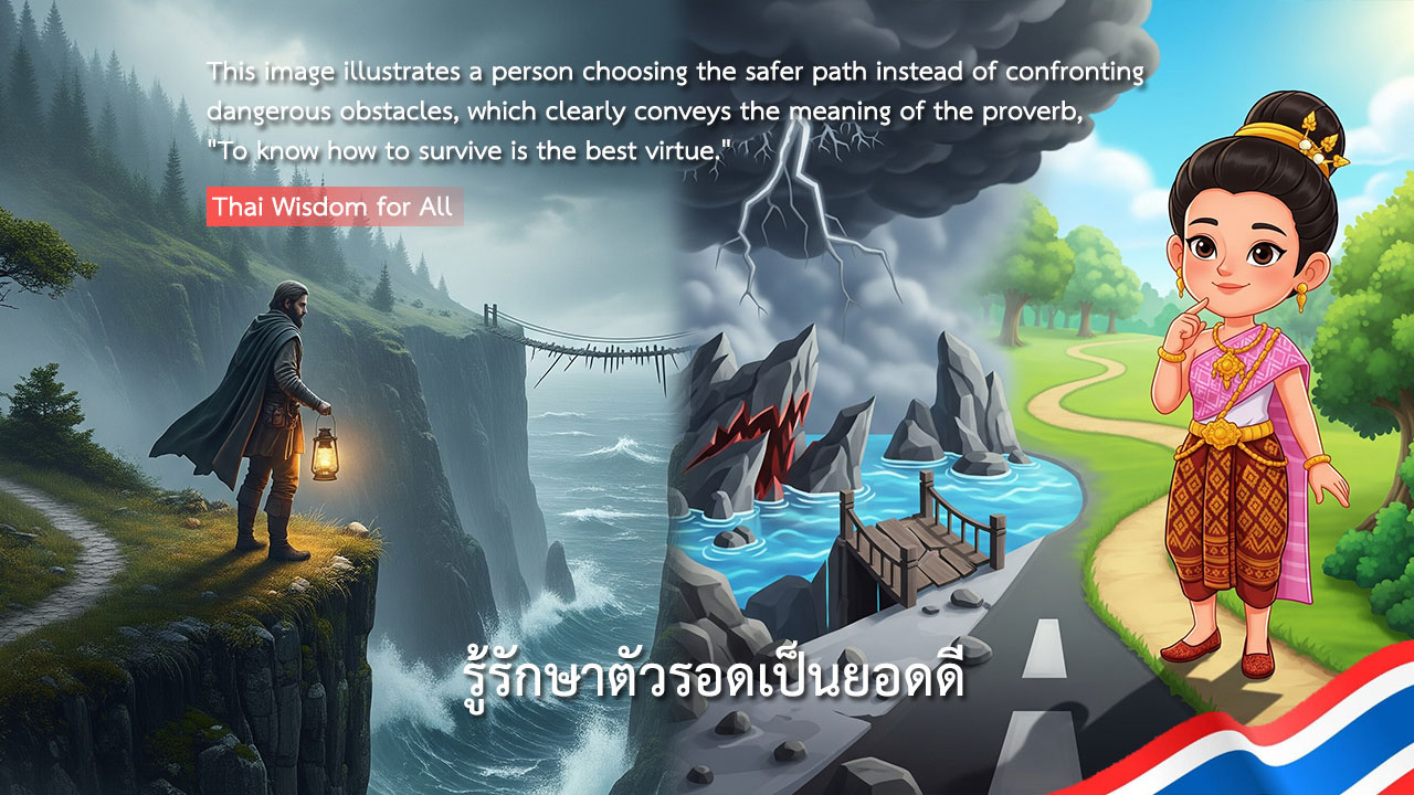 To know how to survive is the best virtue, Thai Wisdom for All