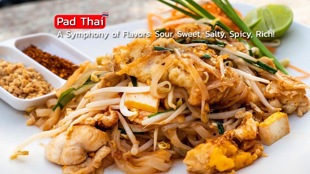Pad Thai A Symphony of Flavors, Sour, Sweet, Salty, Spicy, Rich