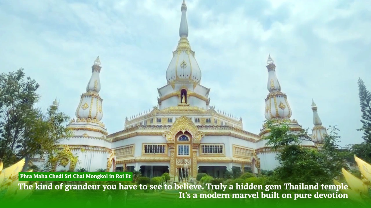 Roi Et golden chedi - Phra Maha Chedi Sri Chai Mongkhon,temples in Northeastern Thailand,hidden gems Thailand temples