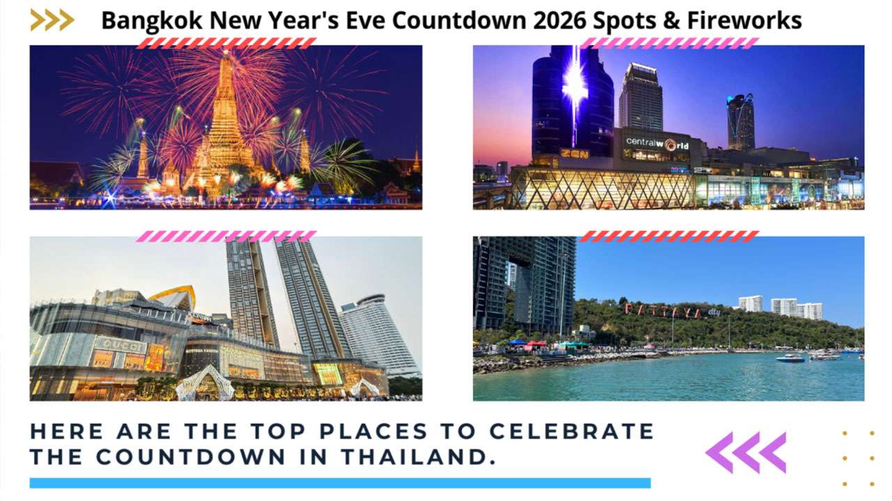 Bangkok New Year Countdown, Bangkok New Year's Eve Countdown Spots & Fireworks