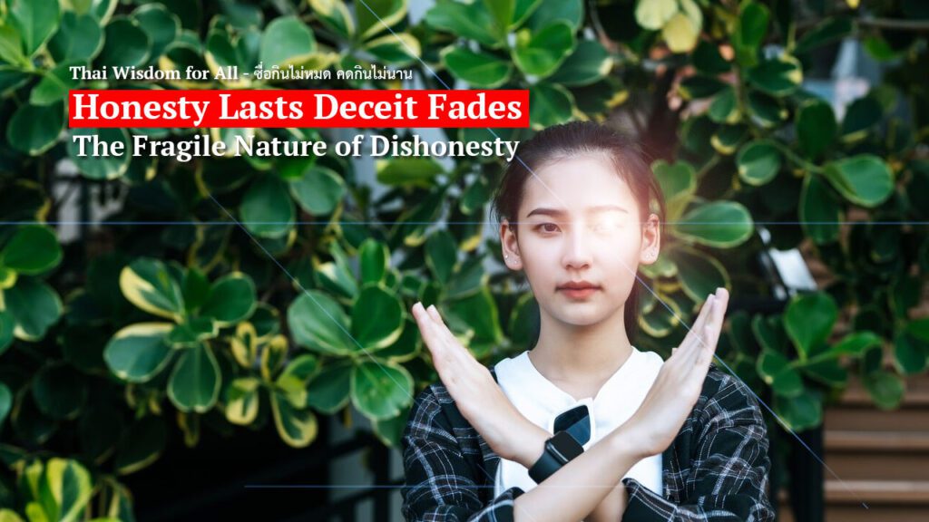 Honesty lasts, deceit fades, The longevity of honesty, Honesty lasts, dishonesty never does