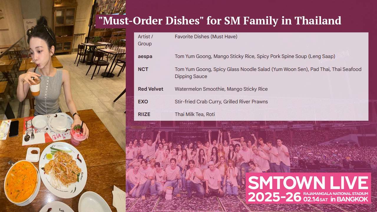 Must-Order Dishes for SM Family in Thailand,SMTOWN LIVE 2026 Bangkok,