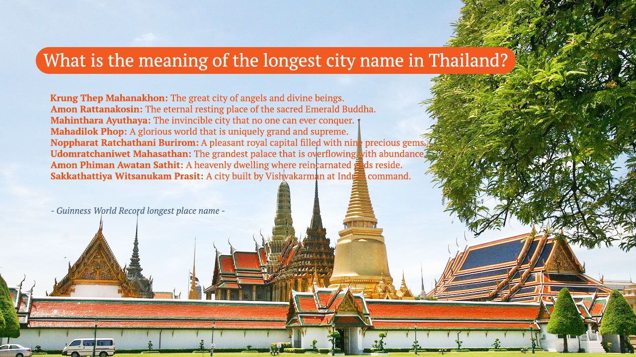 Longest City Name in the World, Guinness World Record longest place name,Bangkok world record name